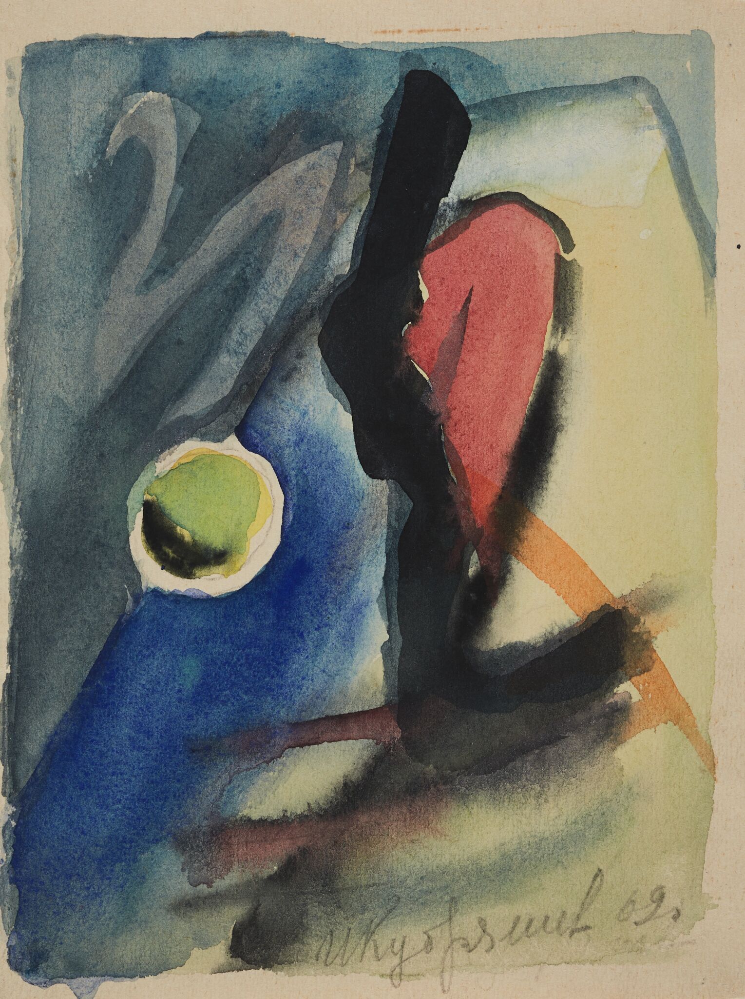Композиция № 7 (с зеленым кругом), Ivan Kudryashov, 1969