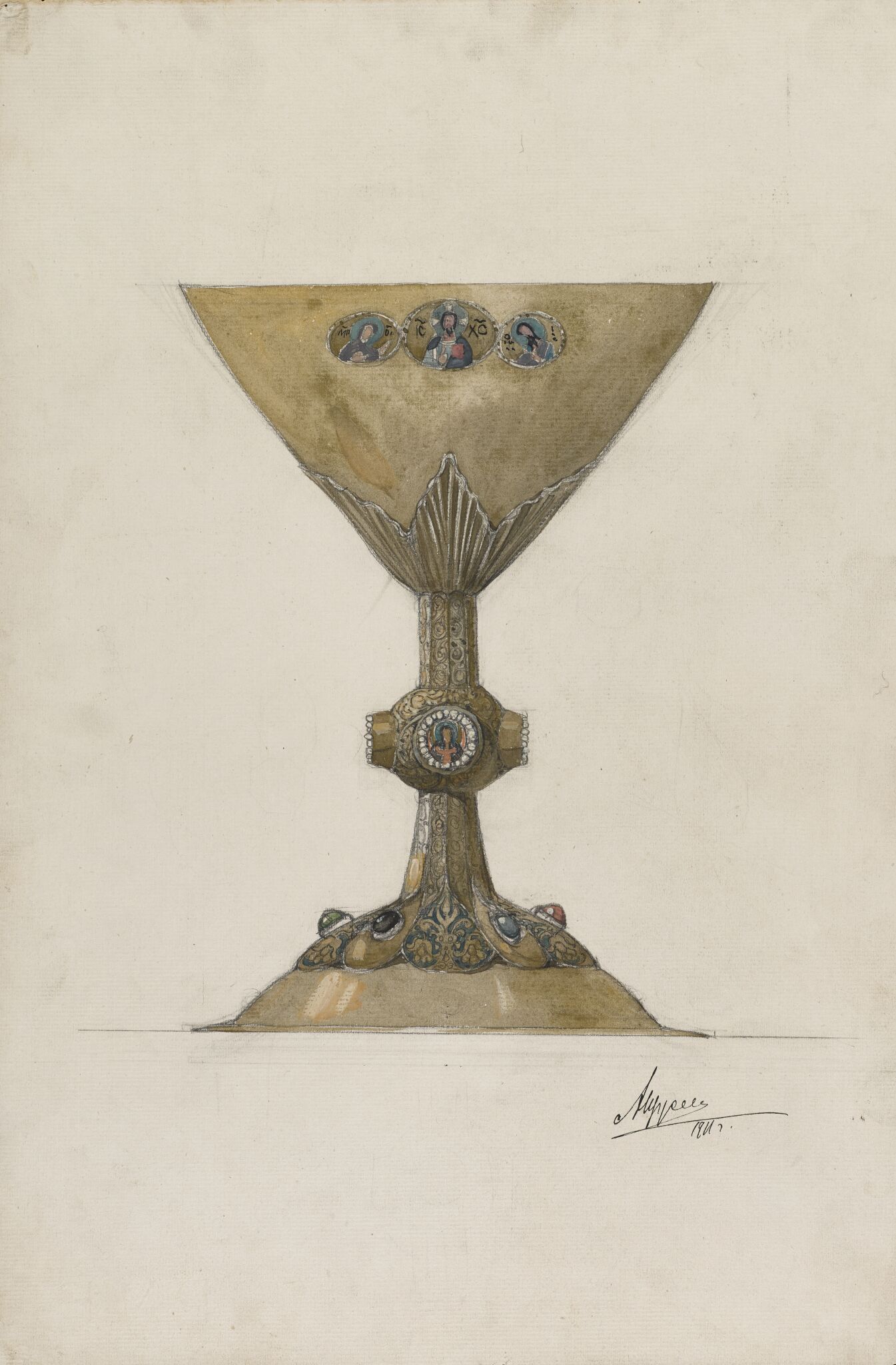 Потир. Проект утвари для Марфо-Мариинской обители, Alexey Shchusev, 1911