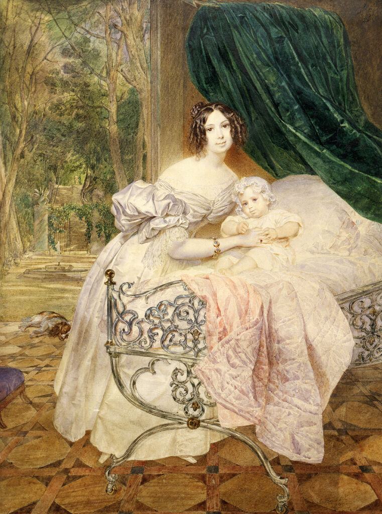 Портрет М.И.Бутеневой с дочерью Марией