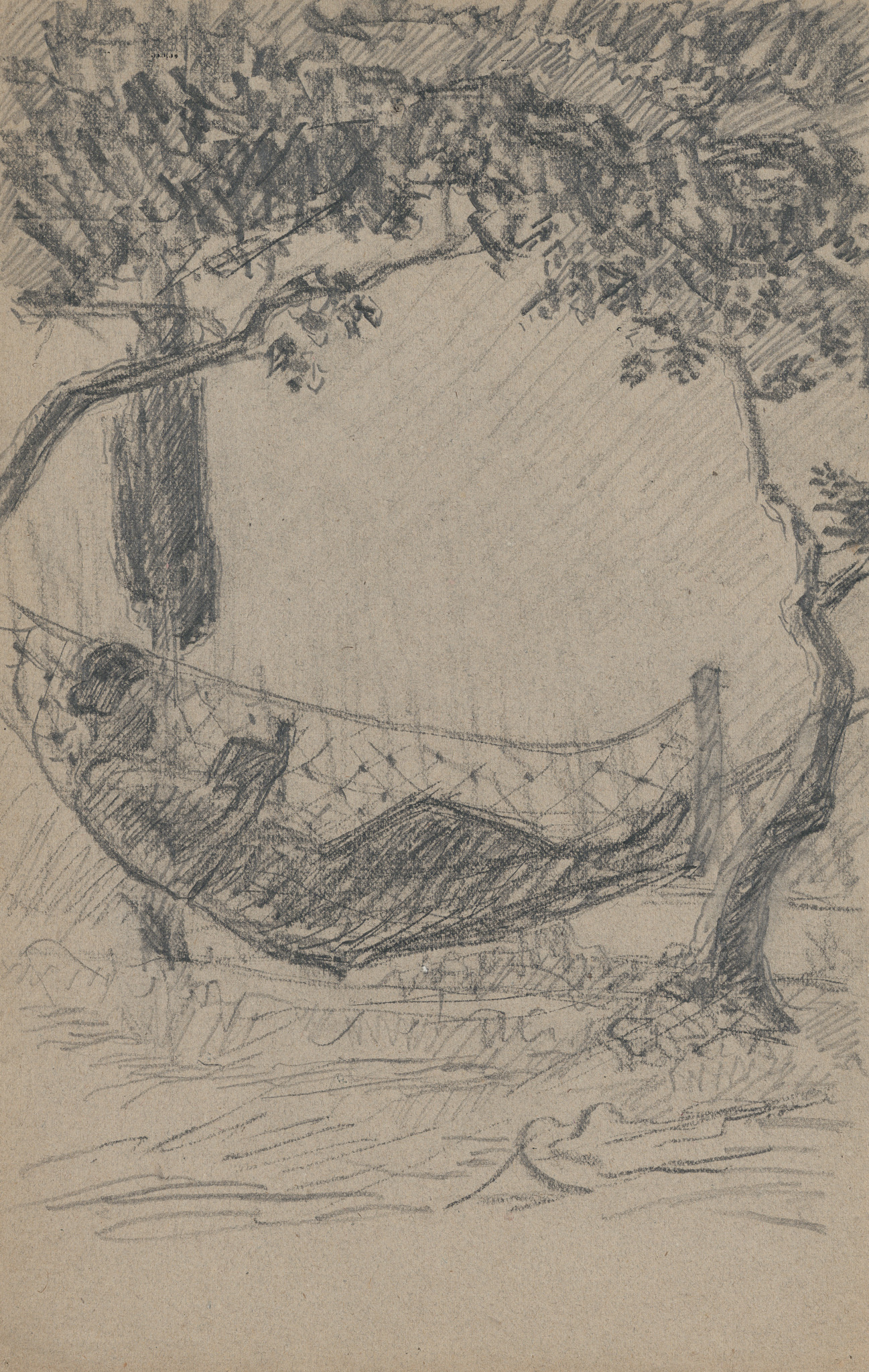 Женщина в гамаке, Nikolay Lapin, 1924-1927