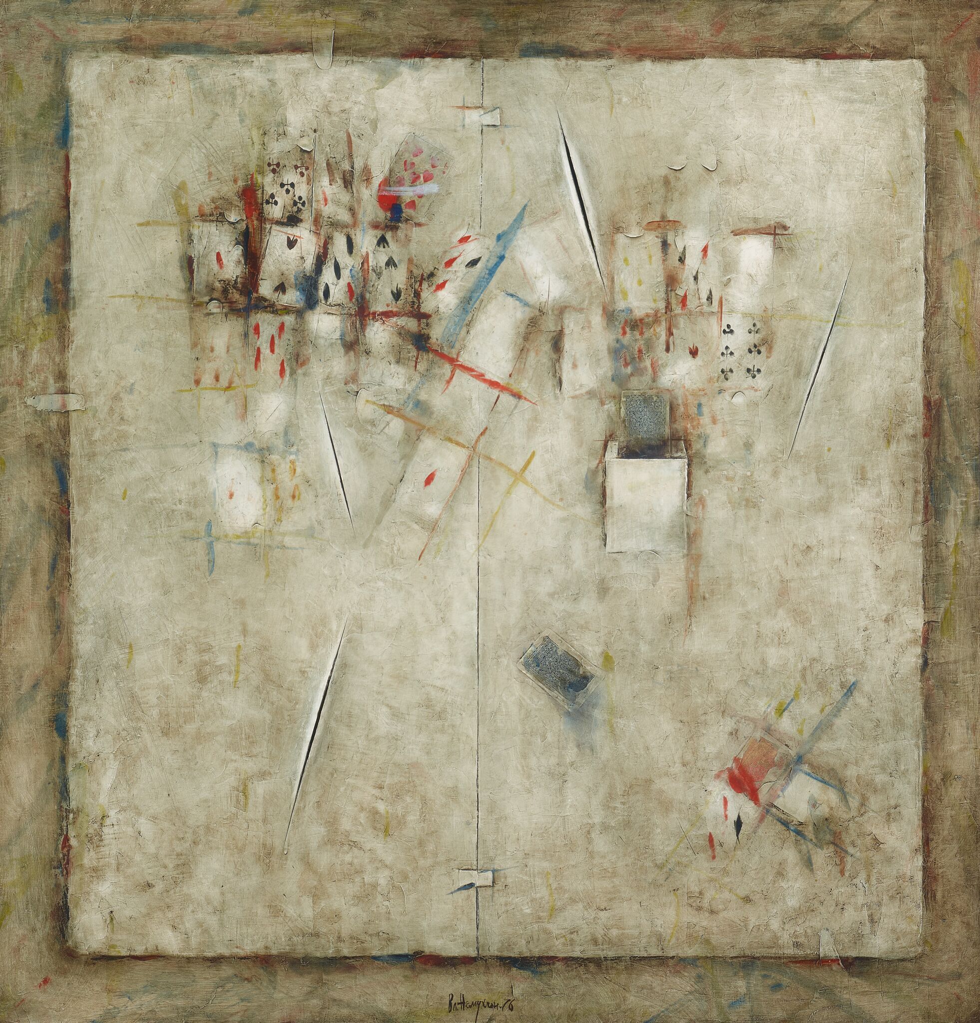 Натюрморт с картами, Vladimir Nemukhin, 1976