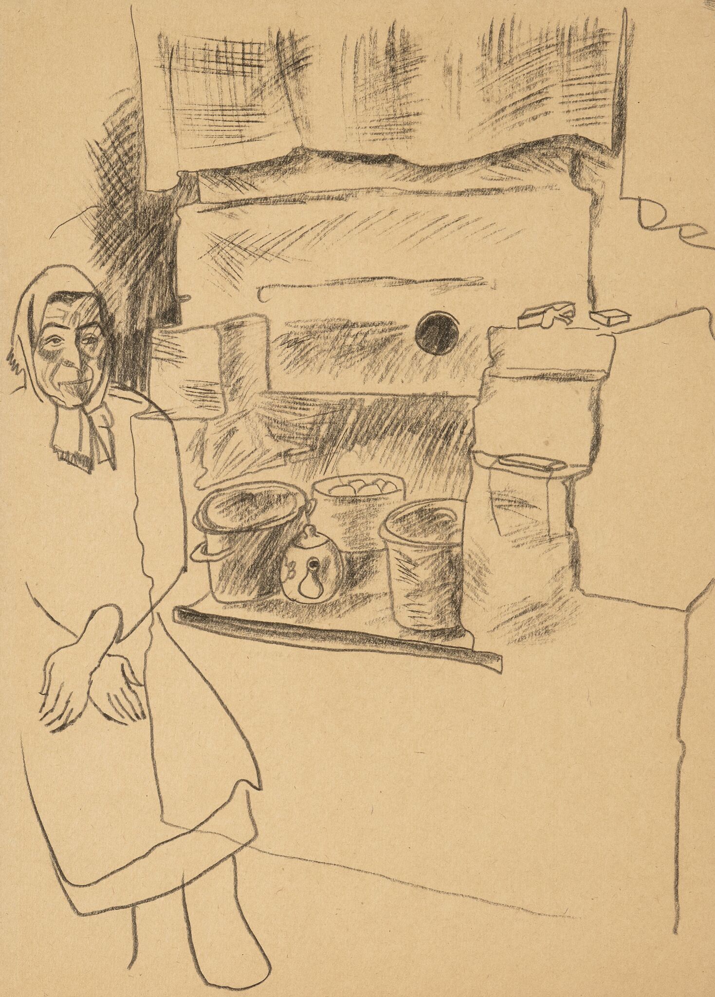 У печи, Victor Popkov, 1967–1969