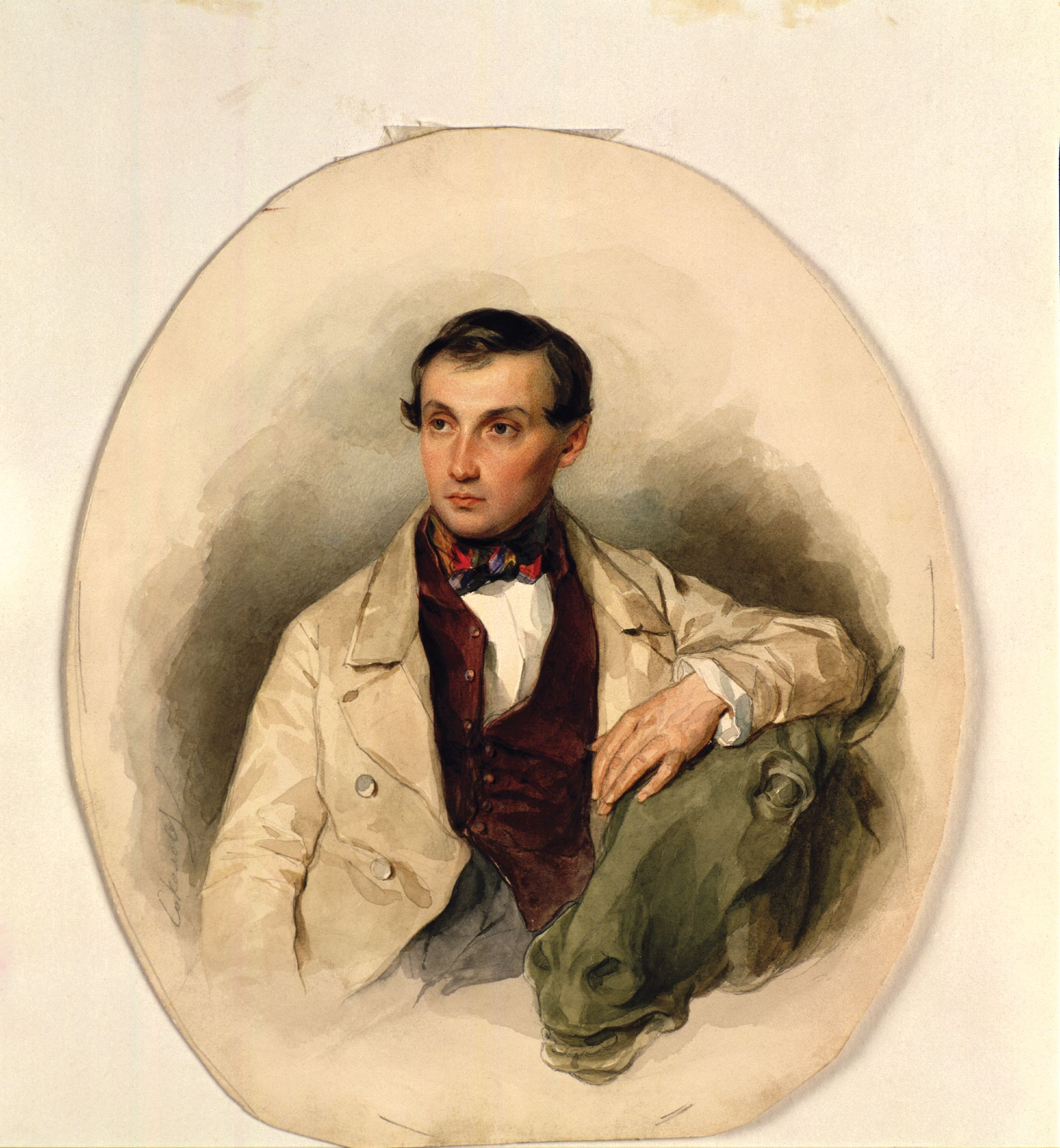 Портрет скульптора П.К.Клодта фон Юргенсбурга, Petr Sokolov, 1845