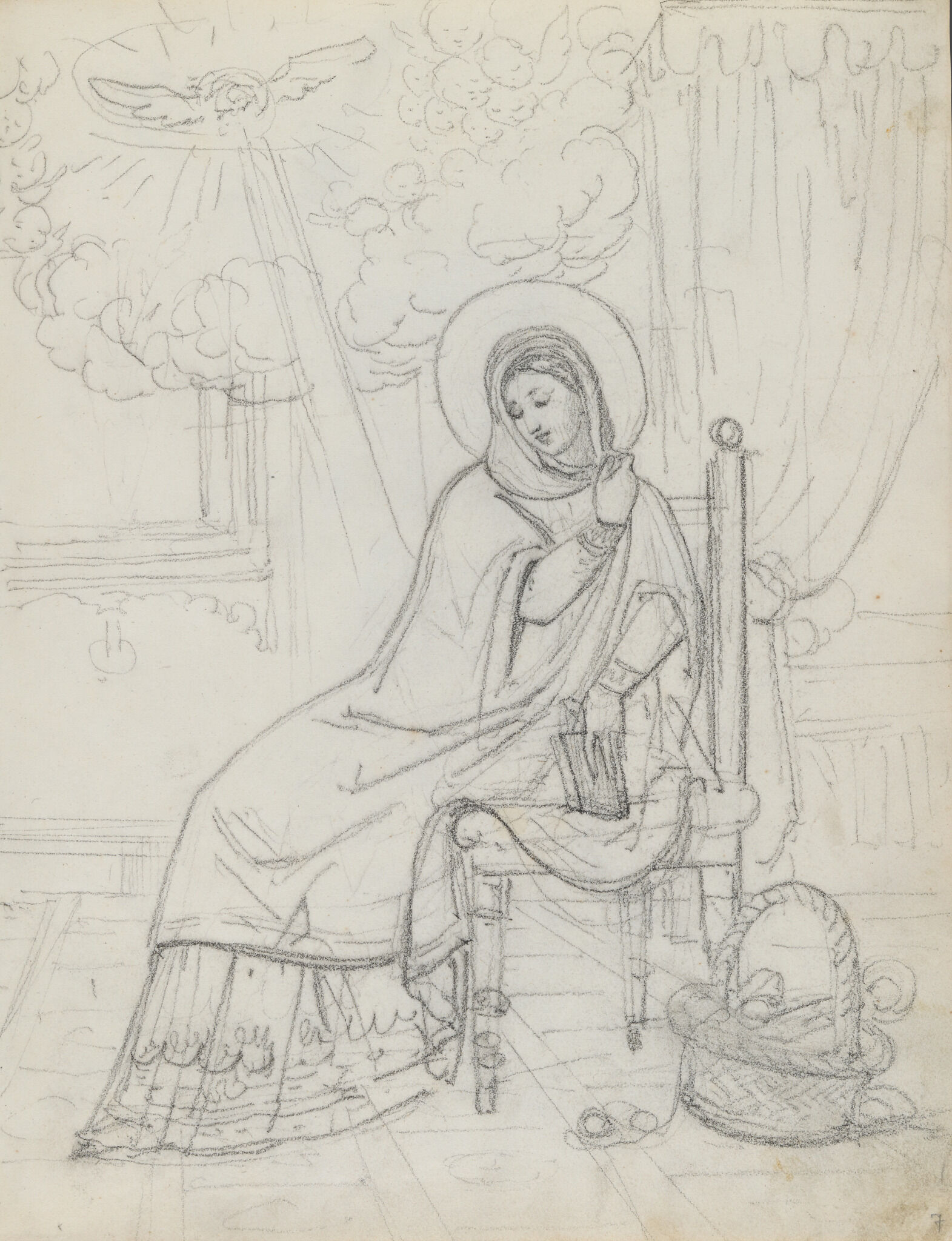 Благовещение. «Дух Святый найдет на Тебя...», Orest Kiprensky, 1823–1824