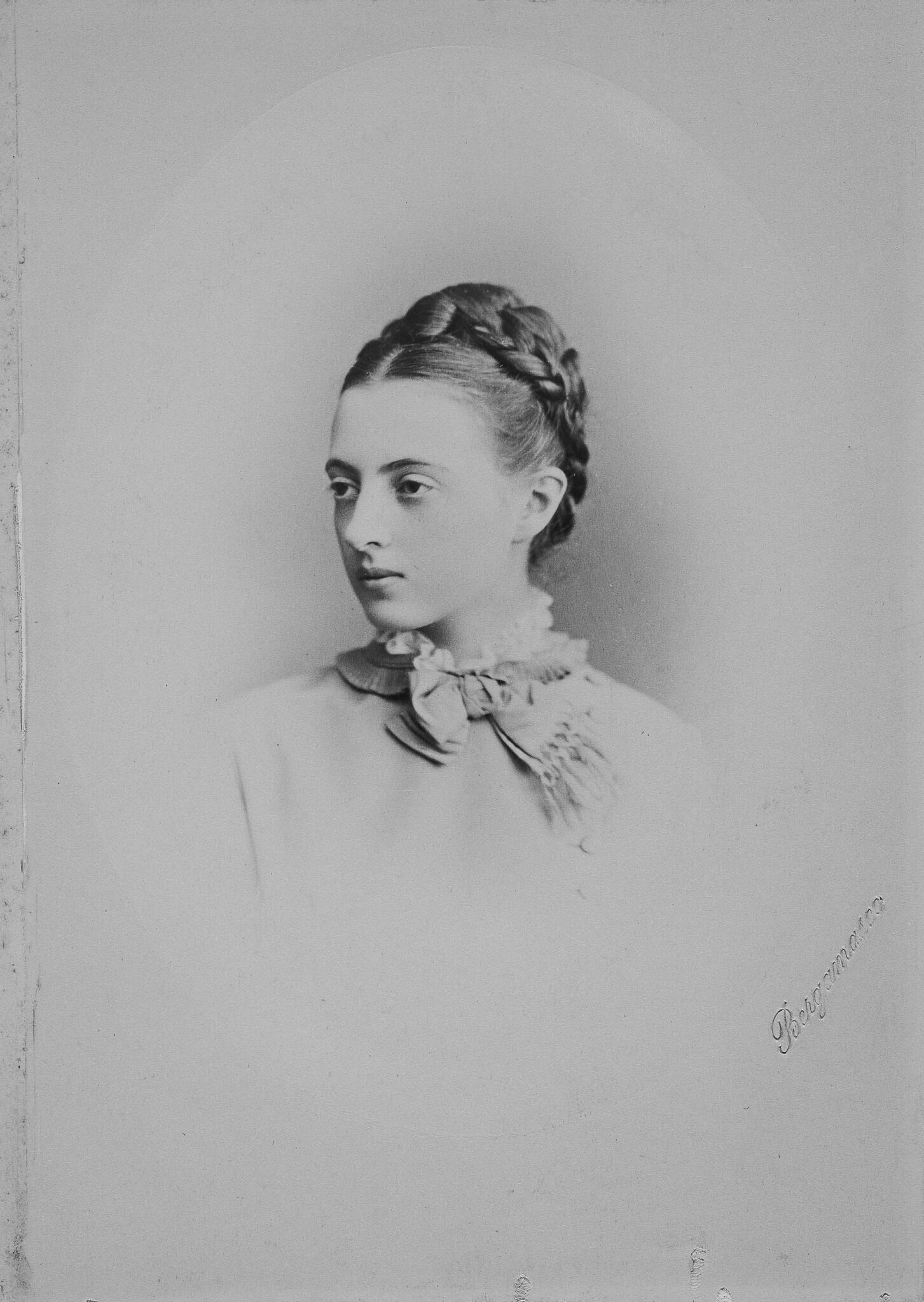 Фотография. Портрет великой княжны Анастасии Михайловны Романовой, Charles Bergamasco, 1870s