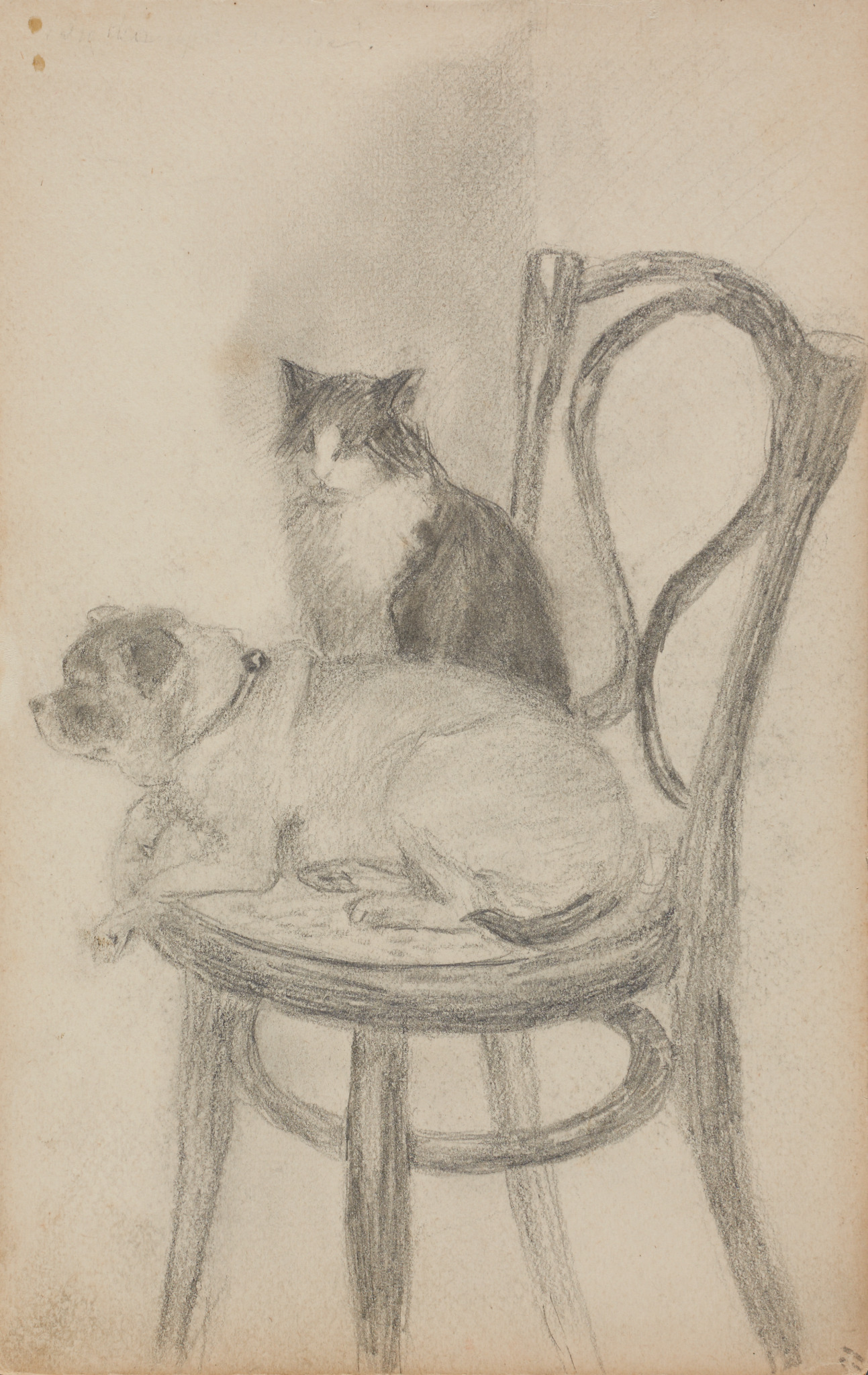 Пес и кот, Boris Kustodiev, 1895