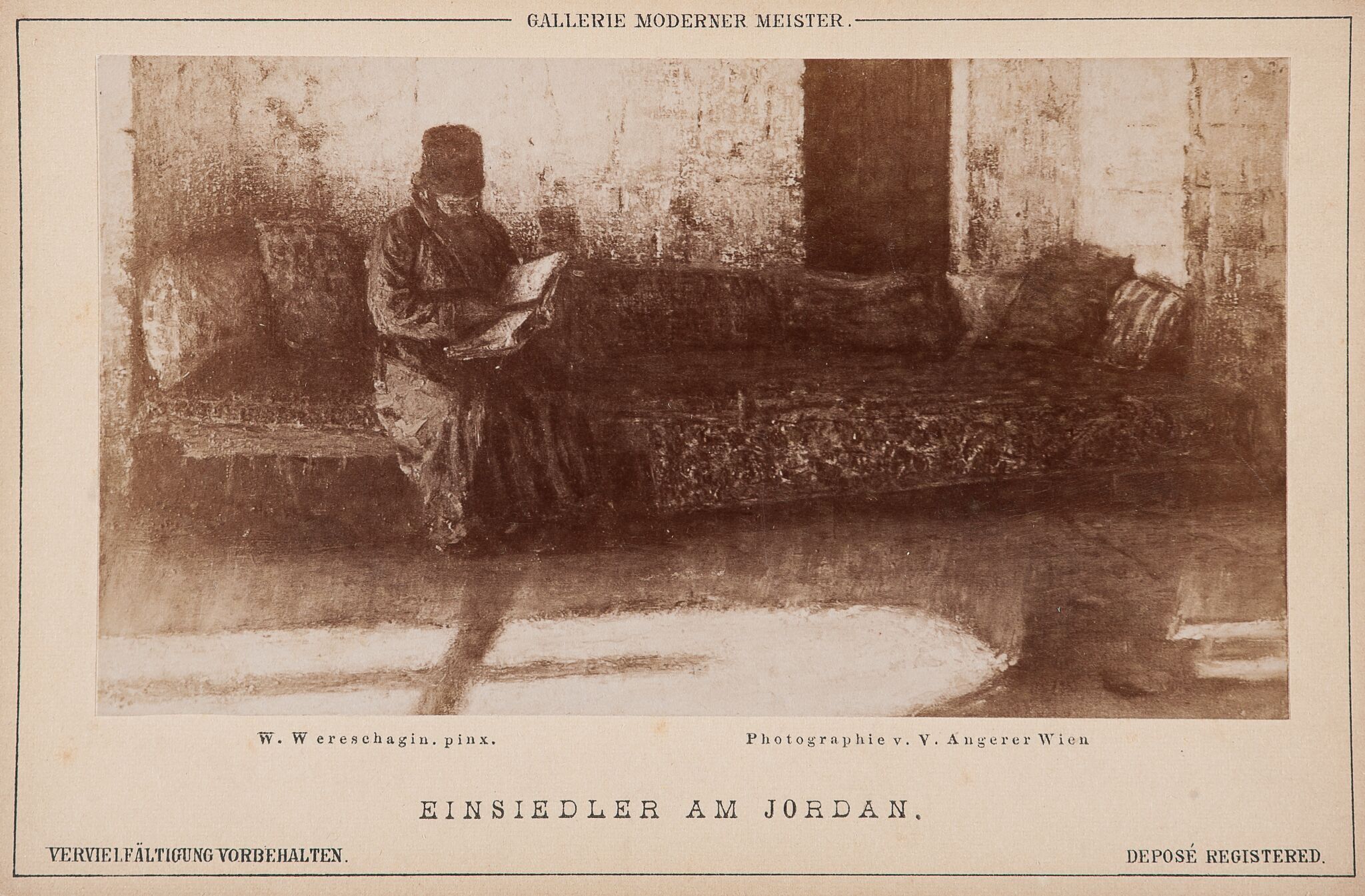 Верещагин В.В. Отшельник на Иордане, Viktor Angerer, 1885